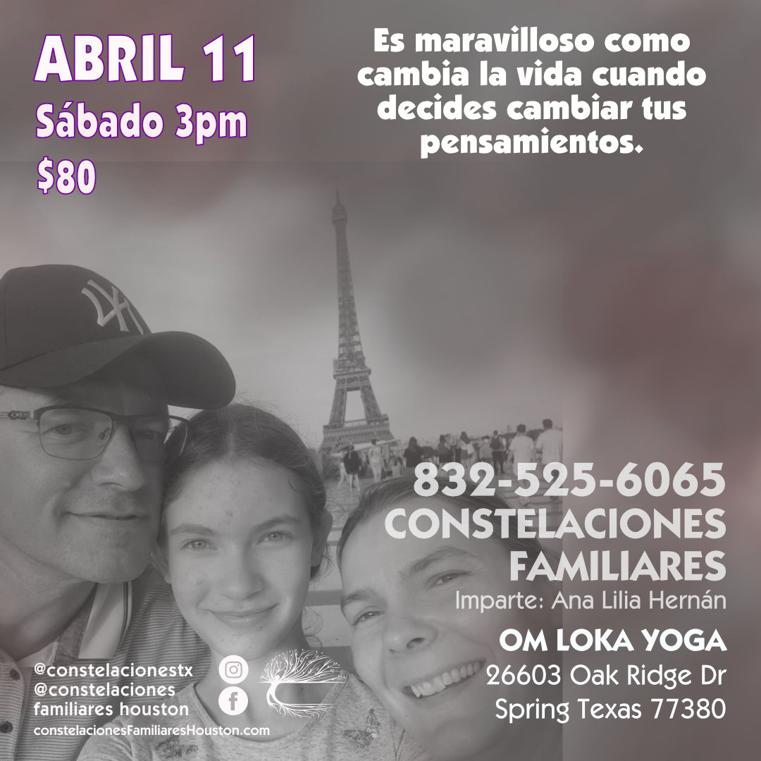 HOUSTON - CONSTELACIONES FAMILIARES  ABRIL 11 3PM  2026